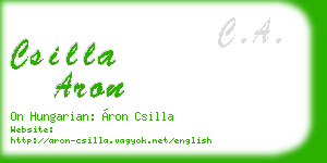 csilla aron business card